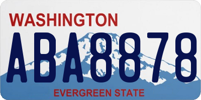 WA license plate ABA8878
