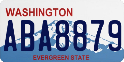 WA license plate ABA8879