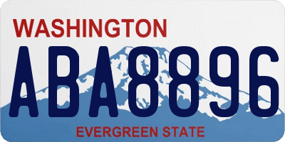 WA license plate ABA8896