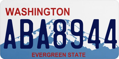WA license plate ABA8944