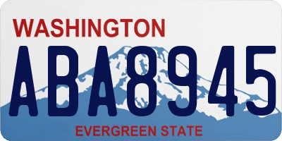 WA license plate ABA8945