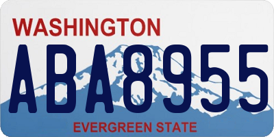WA license plate ABA8955