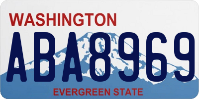 WA license plate ABA8969
