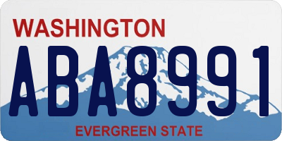 WA license plate ABA8991