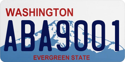 WA license plate ABA9001