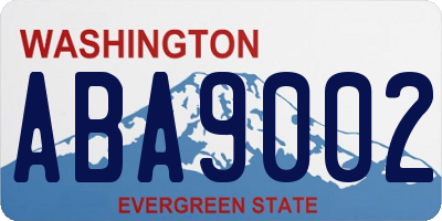 WA license plate ABA9002