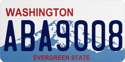WA license plate ABA9008