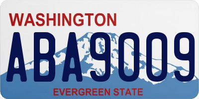 WA license plate ABA9009