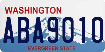 WA license plate ABA9010