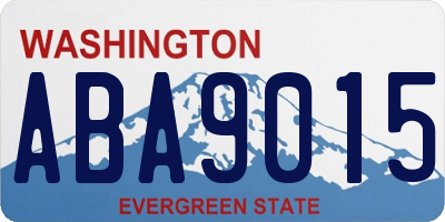 WA license plate ABA9015