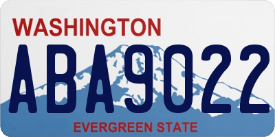 WA license plate ABA9022