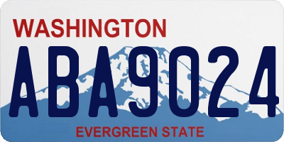 WA license plate ABA9024