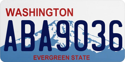 WA license plate ABA9036