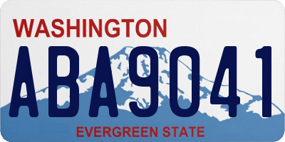 WA license plate ABA9041