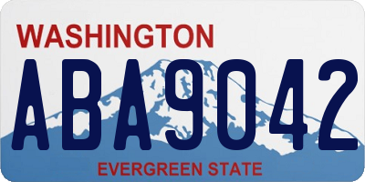 WA license plate ABA9042