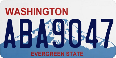 WA license plate ABA9047