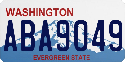 WA license plate ABA9049