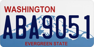 WA license plate ABA9051