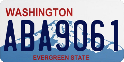 WA license plate ABA9061
