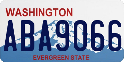 WA license plate ABA9066