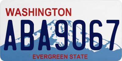 WA license plate ABA9067