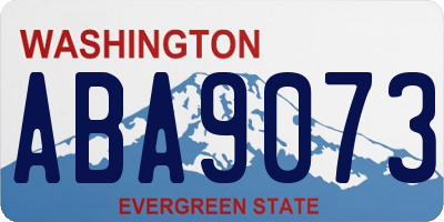 WA license plate ABA9073