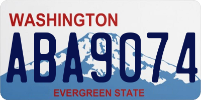 WA license plate ABA9074