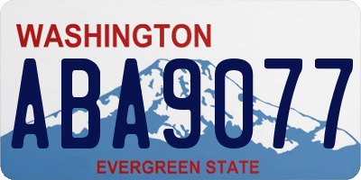 WA license plate ABA9077