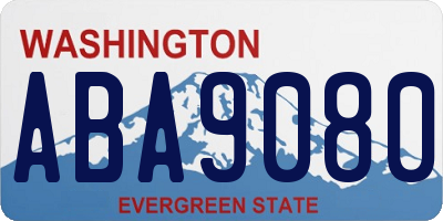 WA license plate ABA9080