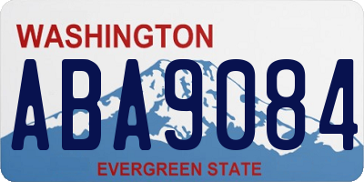 WA license plate ABA9084