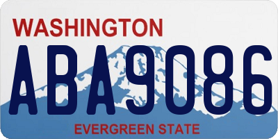 WA license plate ABA9086