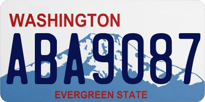 WA license plate ABA9087