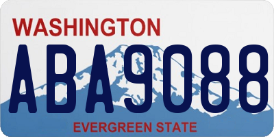 WA license plate ABA9088