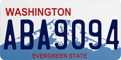 WA license plate ABA9094