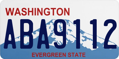 WA license plate ABA9112