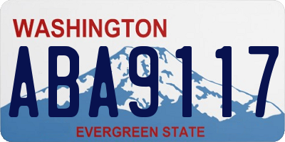 WA license plate ABA9117