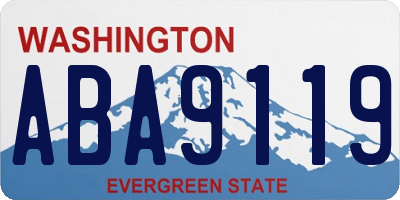 WA license plate ABA9119
