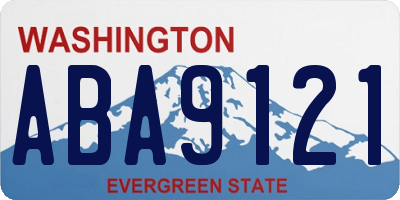 WA license plate ABA9121