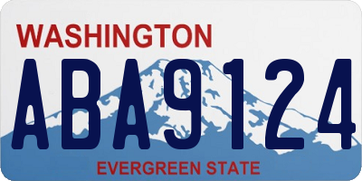 WA license plate ABA9124