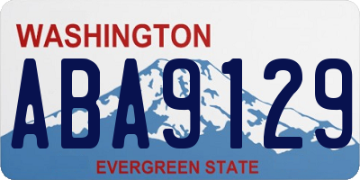 WA license plate ABA9129