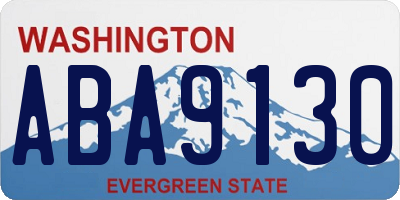 WA license plate ABA9130