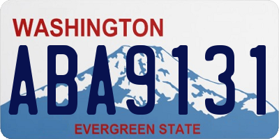 WA license plate ABA9131