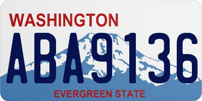 WA license plate ABA9136