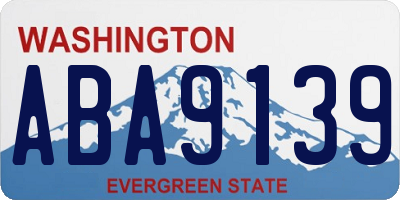 WA license plate ABA9139