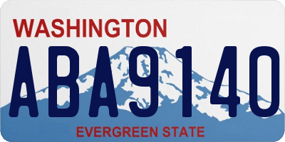 WA license plate ABA9140