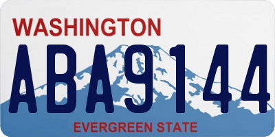 WA license plate ABA9144