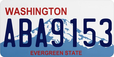 WA license plate ABA9153