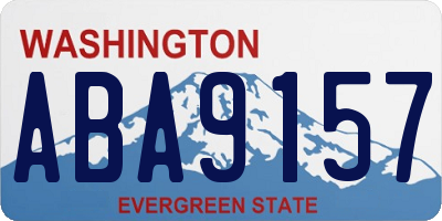 WA license plate ABA9157
