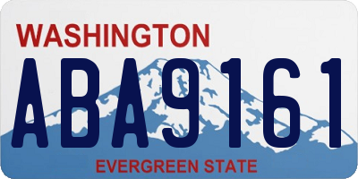 WA license plate ABA9161