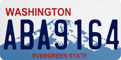 WA license plate ABA9164